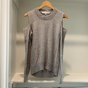 Veronica Beard Gray Cold Shoulder Sweater